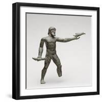 Zeus combattant, il tient l'aigle et le foudre-null-Framed Giclee Print