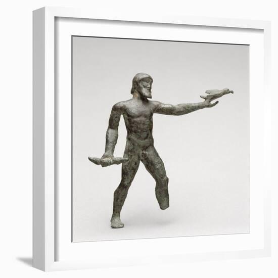 Zeus combattant, il tient l'aigle et le foudre-null-Framed Giclee Print