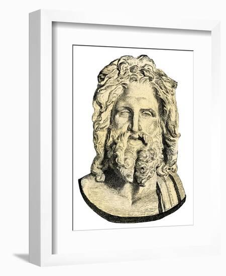 Zeus, King of the Ancient Greek Gods-null-Framed Giclee Print