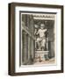 Zeus statue in the temple at Olympia - Sculpture by Phidias-Heinrich Leutemann-Framed Giclee Print