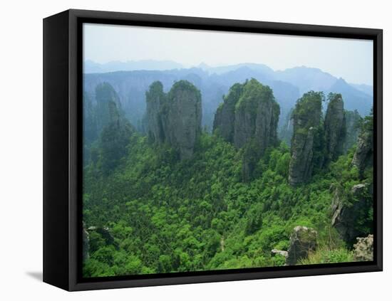 Zhangjiajie Forest Park in Wulingyuan Scenic Area in Hunan Province, China-Robert Francis-Framed Stretched Canvas