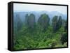 Zhangjiajie Forest Park in Wulingyuan Scenic Area in Hunan Province, China-Robert Francis-Framed Stretched Canvas