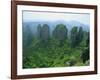 Zhangjiajie Forest Park in Wulingyuan Scenic Area in Hunan Province, China-Robert Francis-Framed Photographic Print