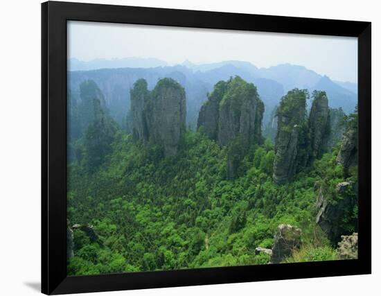 Zhangjiajie Forest Park in Wulingyuan Scenic Area in Hunan Province, China-Robert Francis-Framed Photographic Print