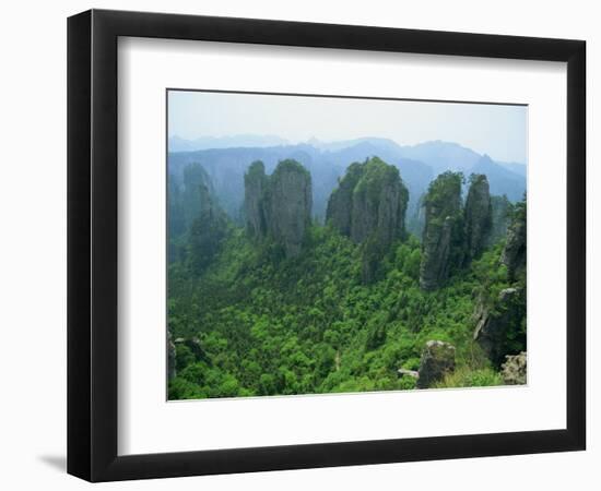 Zhangjiajie Forest Park in Wulingyuan Scenic Area in Hunan Province, China-Robert Francis-Framed Photographic Print