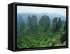 Zhangjiajie Forest Park in Wulingyuan Scenic Area in Hunan Province, China-Robert Francis-Framed Stretched Canvas