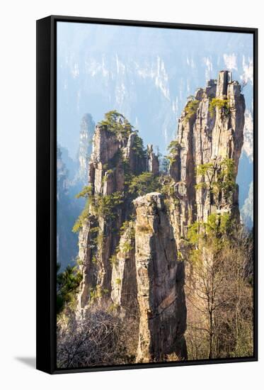 Zhangjiajie National Forest Park at Wulingyuan Hunan China-vichie81-Framed Stretched Canvas