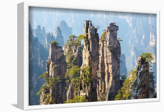 Zhangjiajie National Forest Park at Wulingyuan Hunan China-vichie81-Framed Photographic Print