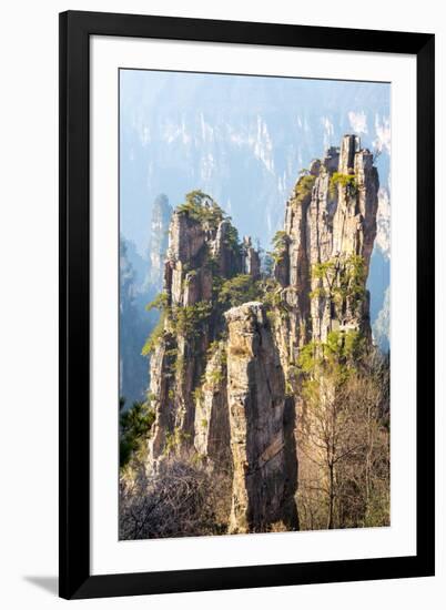 Zhangjiajie National Forest Park at Wulingyuan Hunan China-vichie81-Framed Photographic Print