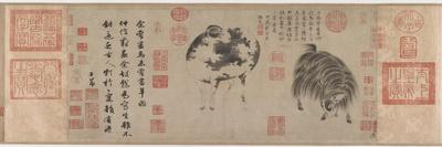 Sheep and Goat, Yuan Dynasty, C.1300-Zhao Meng-Fu-Mounted Giclee Print