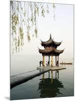 Zhejiang Province, Hangzhou, A Pavillion Early in the Morning on West Lake, China-Christian Kober-Mounted Photographic Print