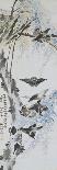 Eight Birds on a Willow Tree-Zhoa Zhiqian-Laminated Premium Giclee Print
