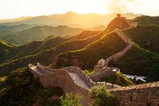 Great Wall under Sunshine during Sunset-zhu difeng-Photographic Print