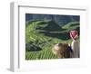 Zhuang Girl with Rice Terraces, China-Keren Su-Framed Photographic Print