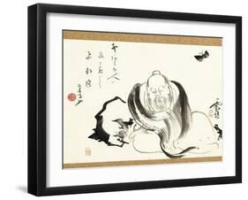 Zhuang Zi Dreaming of a Butterfly-Ike no Taiga-Framed Giclee Print