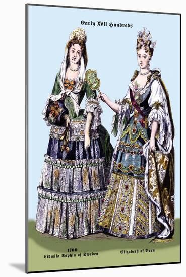 Zidmila Sophia of Sweden and Elizabeth of Bern, 18th Century-Richard Brown-Mounted Art Print