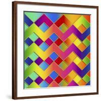 Zig Zag 1-Art Deco Designs-Framed Giclee Print