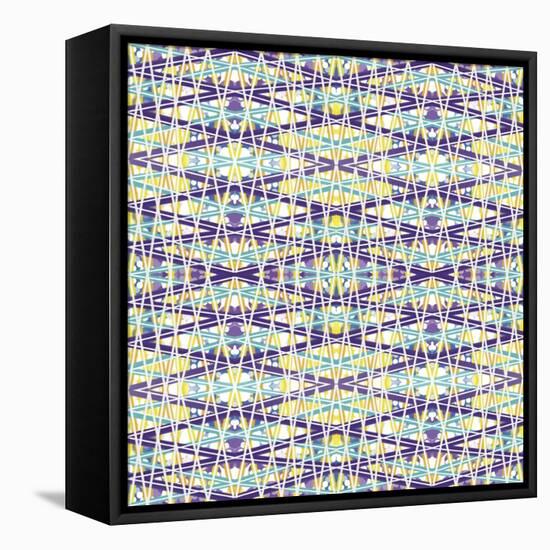 Zig Zag Overlay-Deanna Tolliver-Framed Stretched Canvas