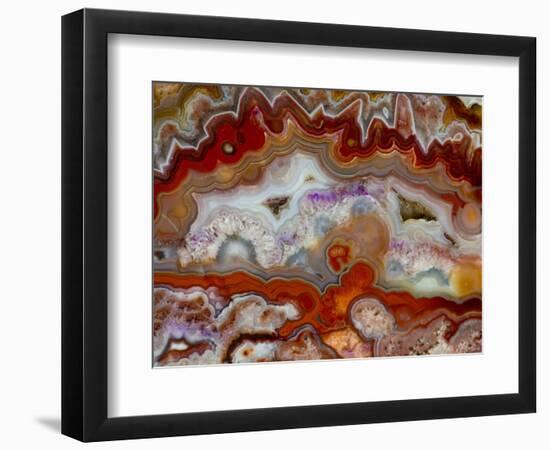 Zig Zag Pattern Crazy Lace Agate-Darrell Gulin-Framed Photographic Print