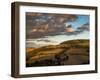 Zig Zag Road in Last Autumn Light near Monticchiello-Terry Eggers-Framed Photographic Print