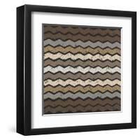 Zig Zag Zen (Neutrals)-Susan Clickner-Framed Giclee Print