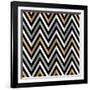 Zig Zags With Shadows-Art Deco Designs-Framed Giclee Print