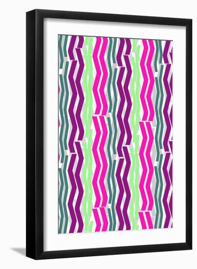 Zig Zig Stripes, 2014-Louisa Hereford-Framed Giclee Print