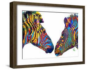 Ziggy and Zag the Zebras-Ruth Day-Framed Giclee Print