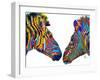 Ziggy and Zag the Zebras-Ruth Day-Framed Giclee Print