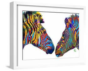 Ziggy and Zag the Zebras-Ruth Day-Framed Giclee Print