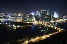 Pittsburgh's Skyline from Mount Washington at Night.-Zigi-Photographic Print