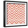 Zigzag Pattern in Tropical Colors-tukkki-Framed Art Print