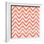 Zigzag Pattern in Tropical Colors-tukkki-Framed Art Print