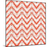 Zigzag Pattern in Tropical Colors-tukkki-Mounted Art Print