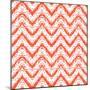 Zigzag Pattern in Tropical Colors-tukkki-Mounted Art Print