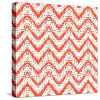 Zigzag Pattern in Tropical Colors-tukkki-Stretched Canvas