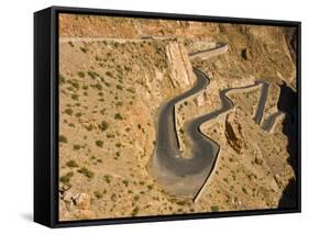 Zigzag Road in the Dades Gorge, Atlas Mountains, Morocco, North Africa, Africa-Michael Runkel-Framed Stretched Canvas
