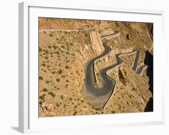 Zigzag Road in the Dades Gorge, Atlas Mountains, Morocco, North Africa, Africa-Michael Runkel-Framed Photographic Print