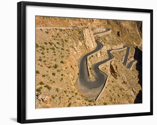 Zigzag Road in the Dades Gorge, Atlas Mountains, Morocco, North Africa, Africa-Michael Runkel-Framed Photographic Print