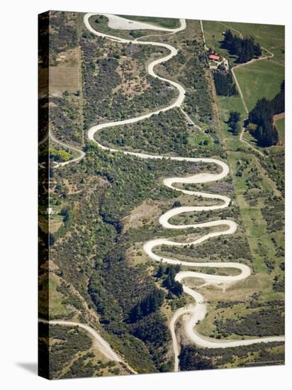 Zigzag Road to the Remarkables Ski Field, Queenstown, South Island, New Zealand-David Wall-Stretched Canvas