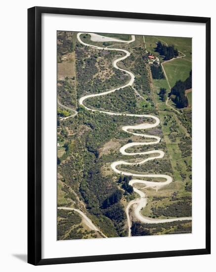 Zigzag Road to the Remarkables Ski Field, Queenstown, South Island, New Zealand-David Wall-Framed Photographic Print