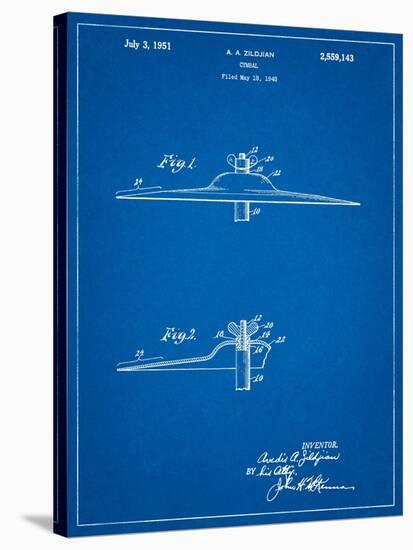 Zildjian Crash & Ride Cymbal Patent-Cole Borders-Stretched Canvas