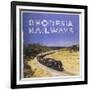 Zimbabwe : a Massive Steam Locomotive Hauls a Long Train across Rhodesia's Wide Open Spaces-null-Framed Photographic Print