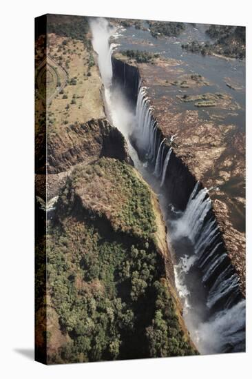 Zimbabwe, Aerial View of Victoria Falls-William Sutton-Stretched Canvas