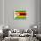 Zimbabwe Flag Design with Wood Patterning - Flags of the World Series-Philippe Hugonnard-Framed Art Print displayed on a wall