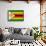 Zimbabwe Flag Design with Wood Patterning - Flags of the World Series-Philippe Hugonnard-Framed Art Print displayed on a wall