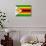 Zimbabwe Flag Design with Wood Patterning - Flags of the World Series-Philippe Hugonnard-Art Print displayed on a wall