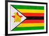 Zimbabwe Flag Design with Wood Patterning - Flags of the World Series-Philippe Hugonnard-Framed Art Print