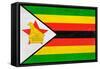 Zimbabwe Flag Design with Wood Patterning - Flags of the World Series-Philippe Hugonnard-Framed Stretched Canvas
