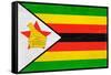 Zimbabwe Flag Design with Wood Patterning - Flags of the World Series-Philippe Hugonnard-Framed Stretched Canvas